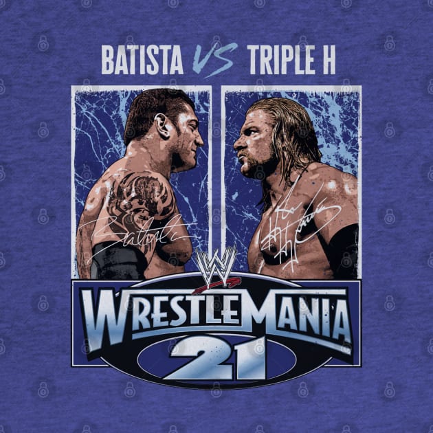 Triple H Vs. Batista WrestleMania 21 by MunMun_Design